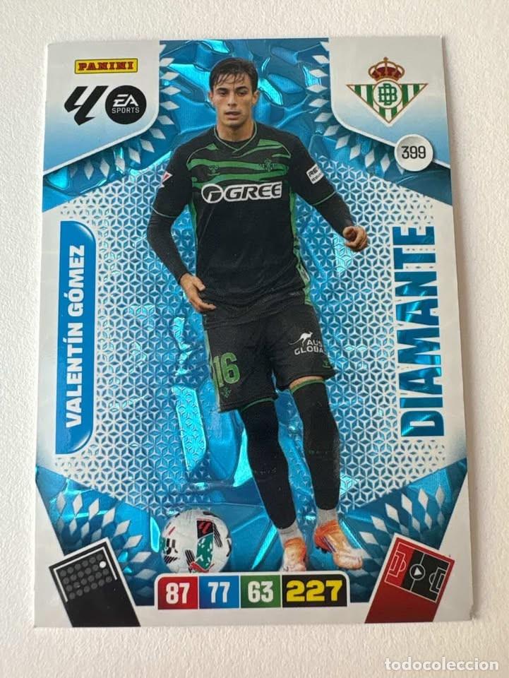 Collezionismo sportivo: Valent&iacute;n G&oacute;mez Betis Diamante 399 Adrenalyn 2025-26