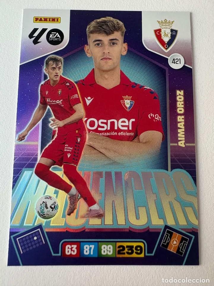 Collectionnisme sportif: Aimar Oroz Osasuna Influencers 421 Adrenalyn 2025-26