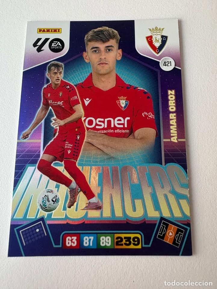 Collectionnisme sportif: Aimar Oroz Osasuna Influencers 421 Adrenalyn 2025-26