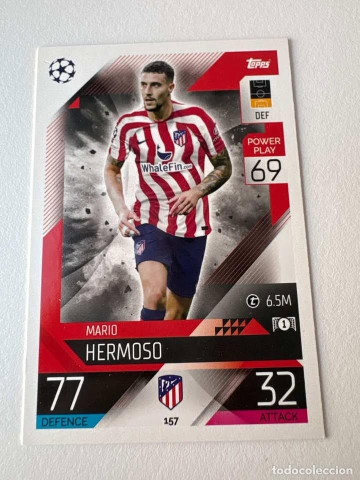 Coleccionismo deportivo: Mario Hermoso Atl&eacute;tico de Madrid 157 Match Attax 2022-23