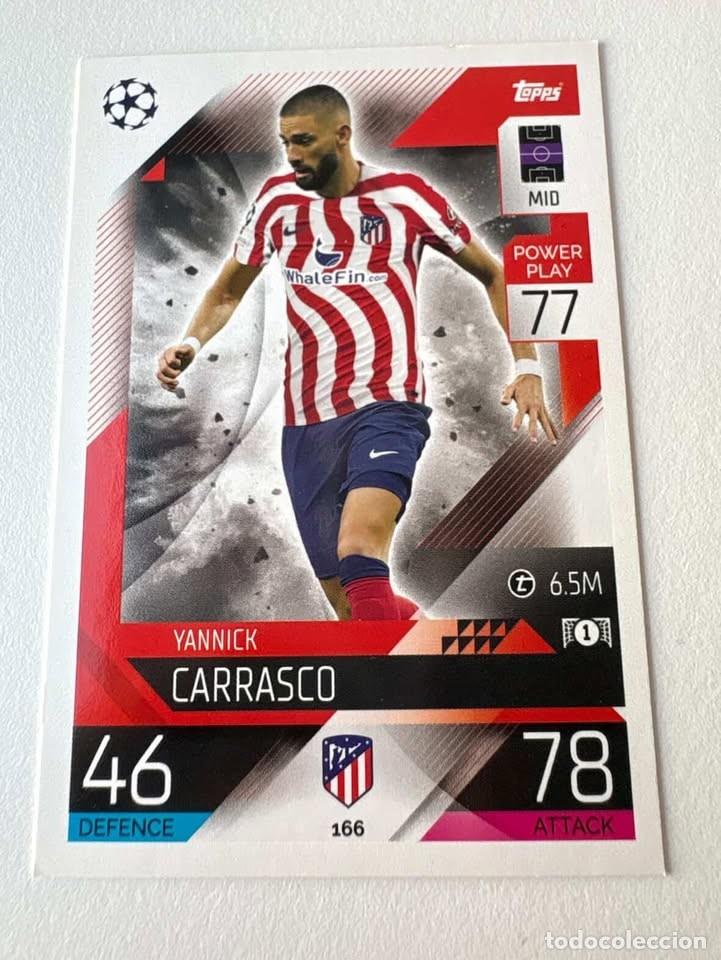 Coleccionismo deportivo: Yannick Carrasco Atl&eacute;tico de Madrid 166 Match Attax 2022-23