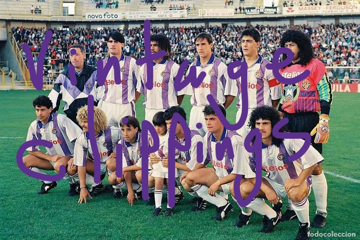 Coleccionismo deportivo: REAL VALLADOLID Fotografia 1991 Once Liga 91-92 Valderrama Higuita futbol foto