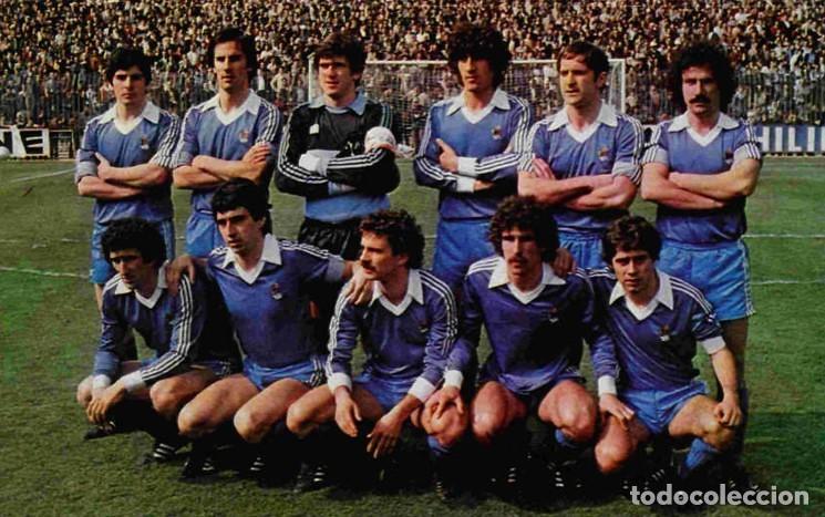 Coleccionismo deportivo: R. SOCIEDAD. ALINEACI&Oacute;N PARTIDO COPA DEL REY 1979-1980 EN EL BERNAB&Eacute;U VS EL CASTILLA. FOTO