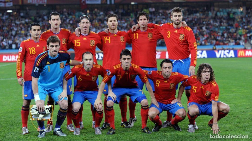Coleccionismo deportivo: SELECCI&Oacute;N ESPA&Ntilde;OLA DE F&Uacute;TBOL. ALINEACI&Oacute;N SEMIFINAL MUNDIAL 2010 EN DURBAN VS ALEMANIA. FOTO