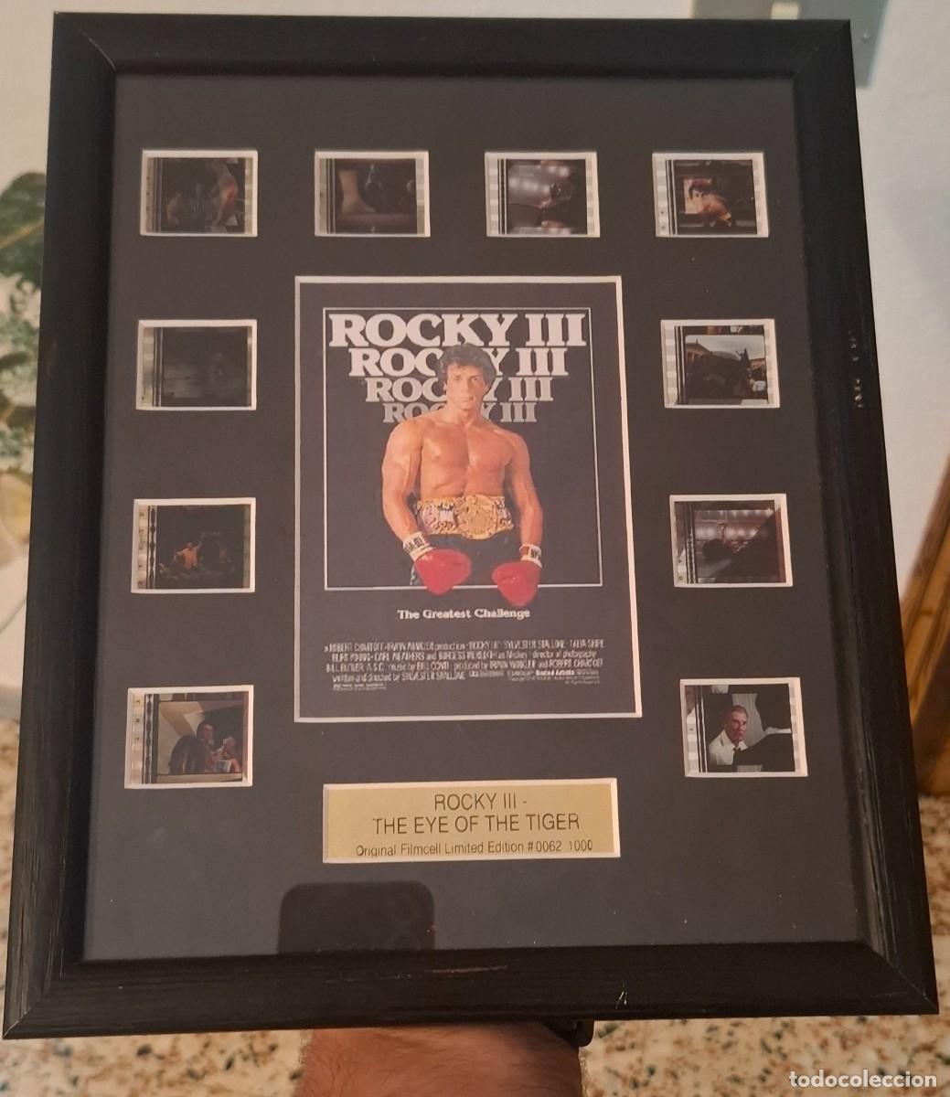 Coleccionismo deportivo: Cuadro Coleccionista Rocky III - Fotogramas 35mm Edici&oacute;n Limitada COA