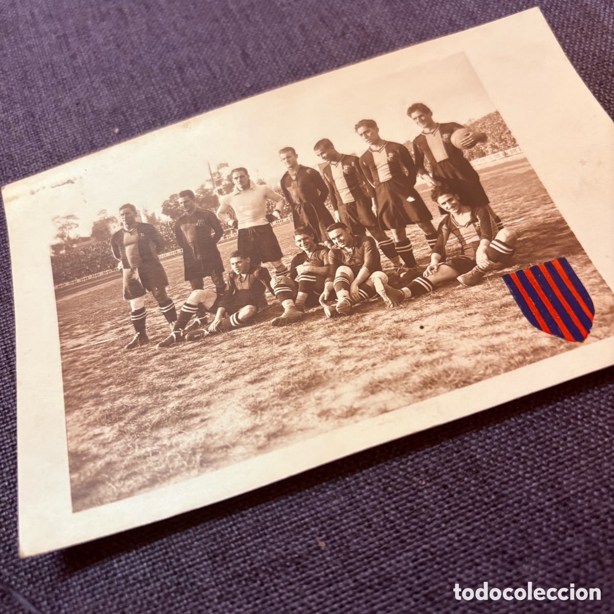 Coleccionismo deportivo: FC Barcelona equipo temporada 1922-23 postal fotografia foto Fabrication Fran&ccedil;aise Les Corts
