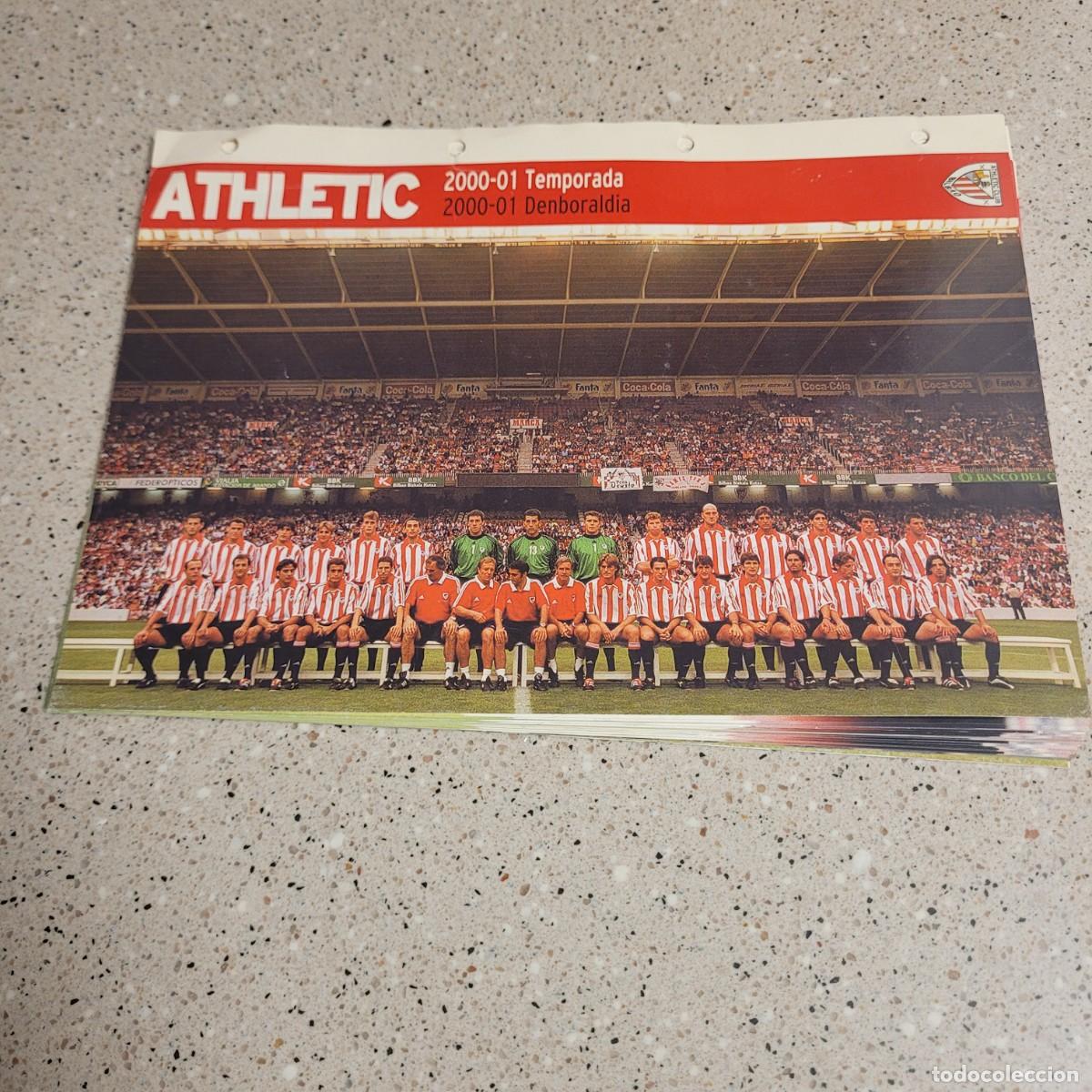 Coleccionismo deportivo: TEMPORADA 2000-2001 DEL ATHLETIC DE BILBAO EN 38 POSTERS DE 21 30 CMS.