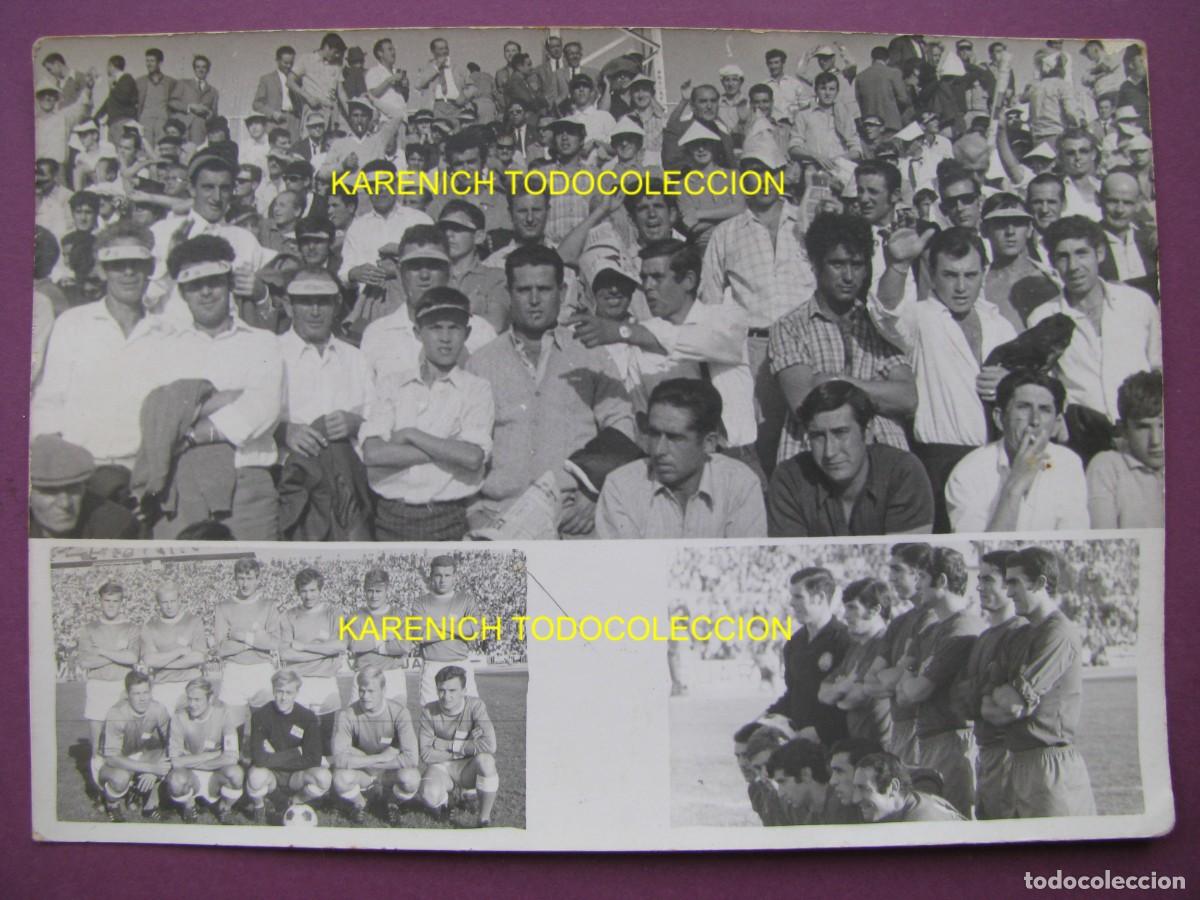 Coleccionismo deportivo: FOTO, FOTOCOMPOSICION DEL PARTIDO FINLANDIA - ESPA&Ntilde;A 1969 LA LINEA DE LA CONCEPCION. GRADAS, EQUIPOS
