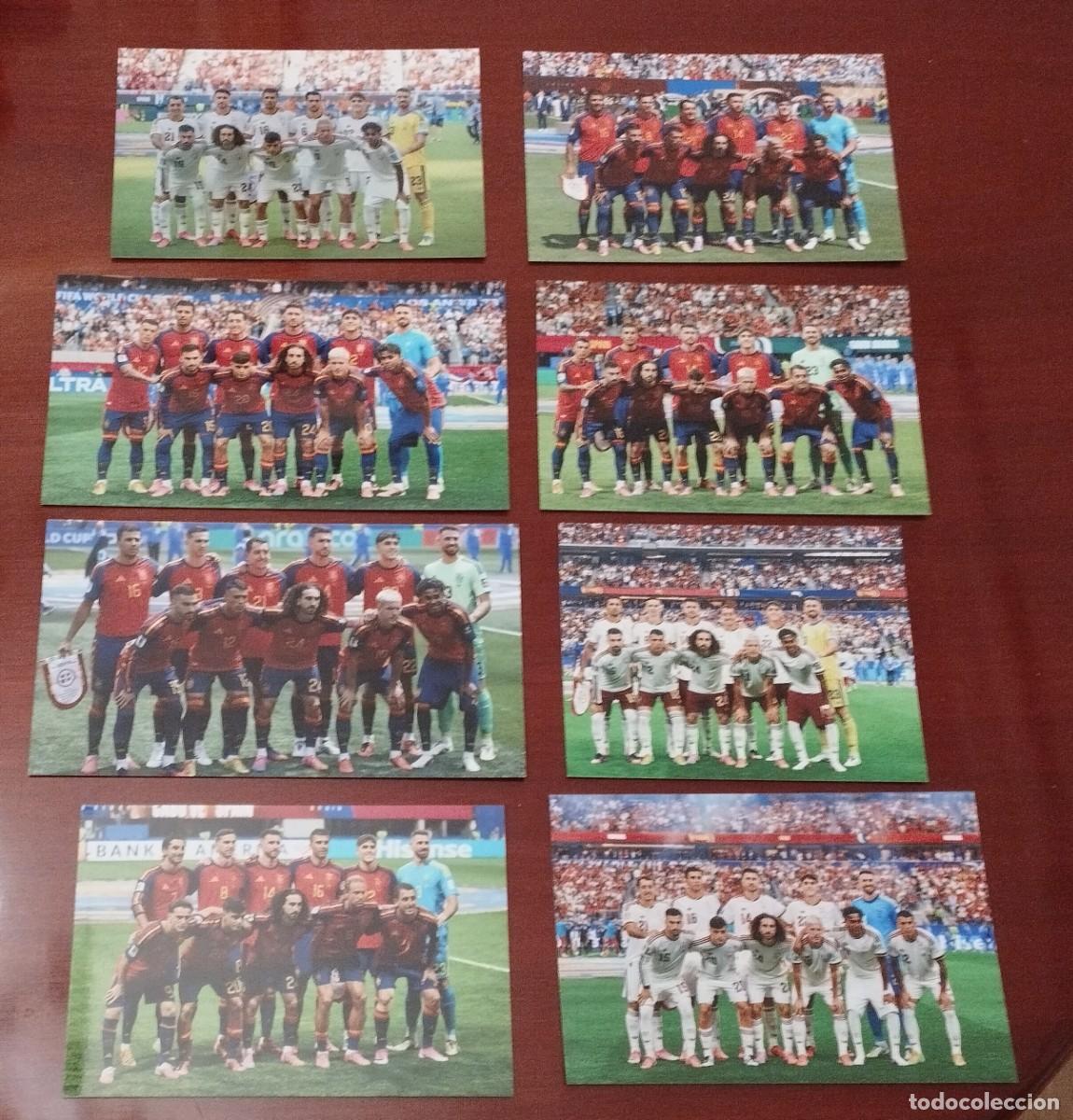 Coleccionismo deportivo: SELECCI&Oacute;N ESPA&Ntilde;OLA DE F&Uacute;TBOL. LOTE 8 FOTOS ALINEACIONES EN EL MUNDIAL 2026 DE USA-M&Eacute;XICO-CANAD&Aacute;