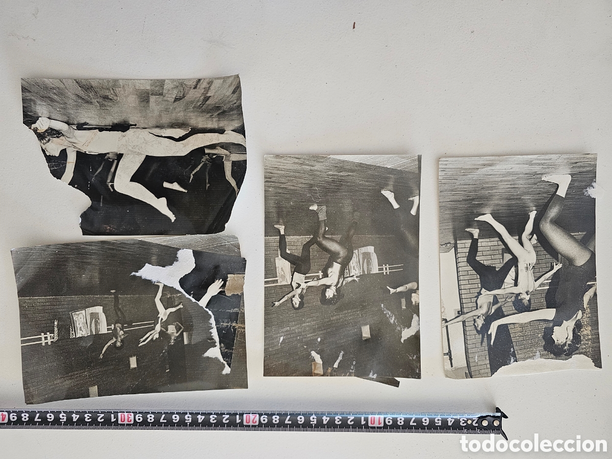 Collezionismo sportivo: Lote 4 Fotograf&iacute;as Antiguas Danza Moderna - Ensayo y Poses &Eacute;poca