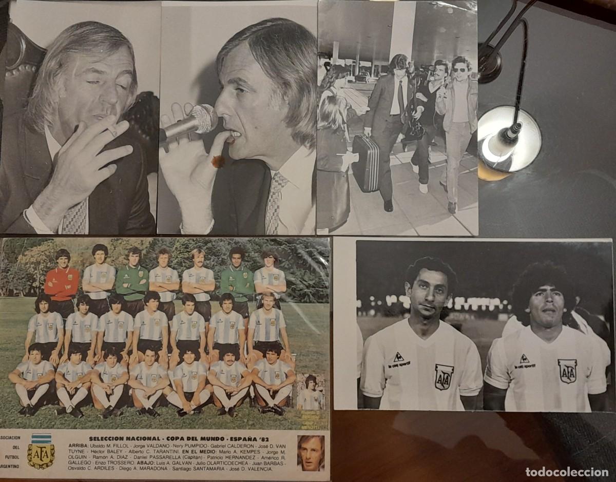 Coleccionismo deportivo: Lote fotos originales archivo prensa seleccion Argentina mundial f&uacute;tbol Espa&ntilde;a 1982 Maradona Kempes