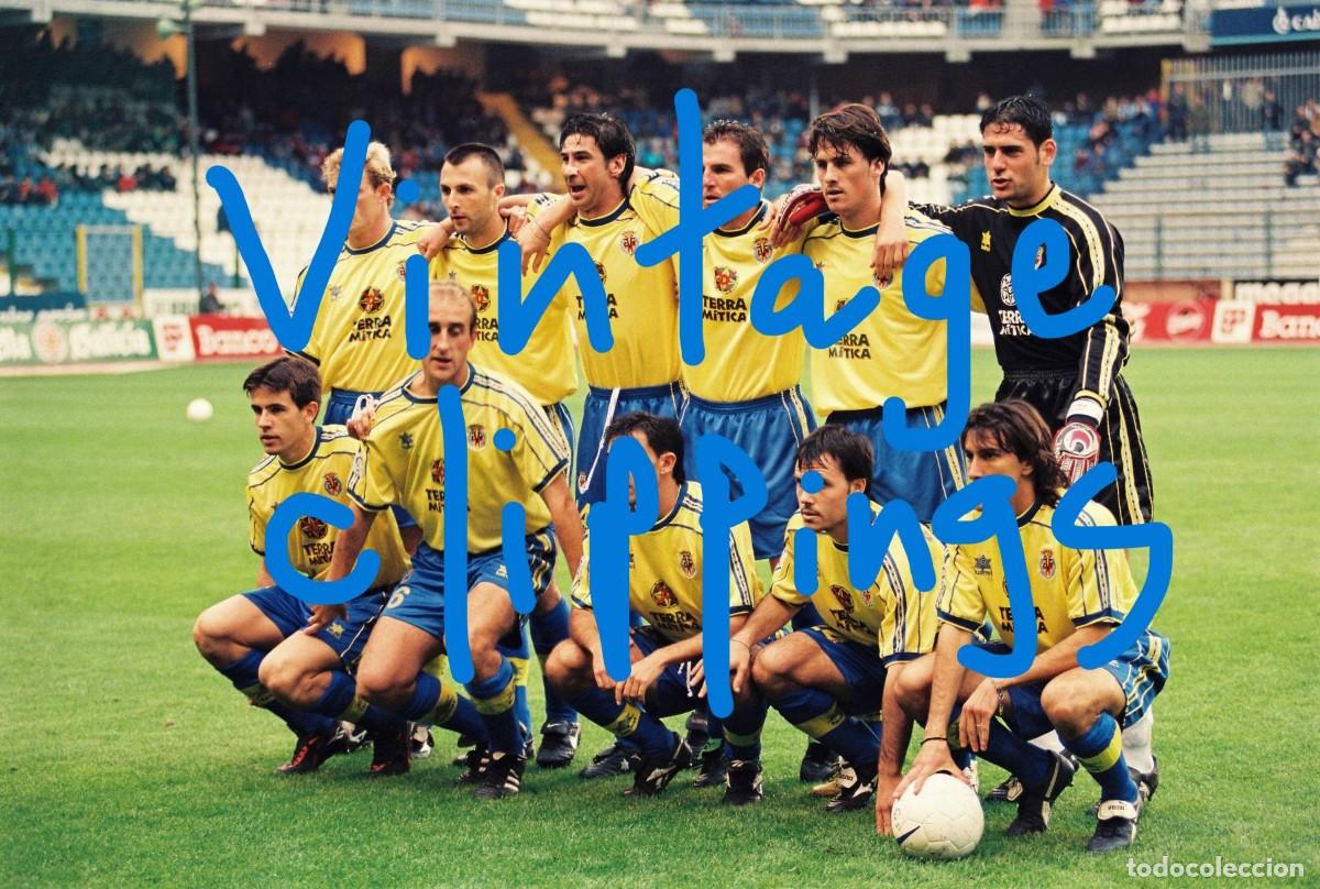 Coleccionismo deportivo: VILLARREAL CF Fotografia Once 1998 Alineacion Liga 98-99 Futbol Foto Estadio Riazor Deportivo Coru&ntilde;a