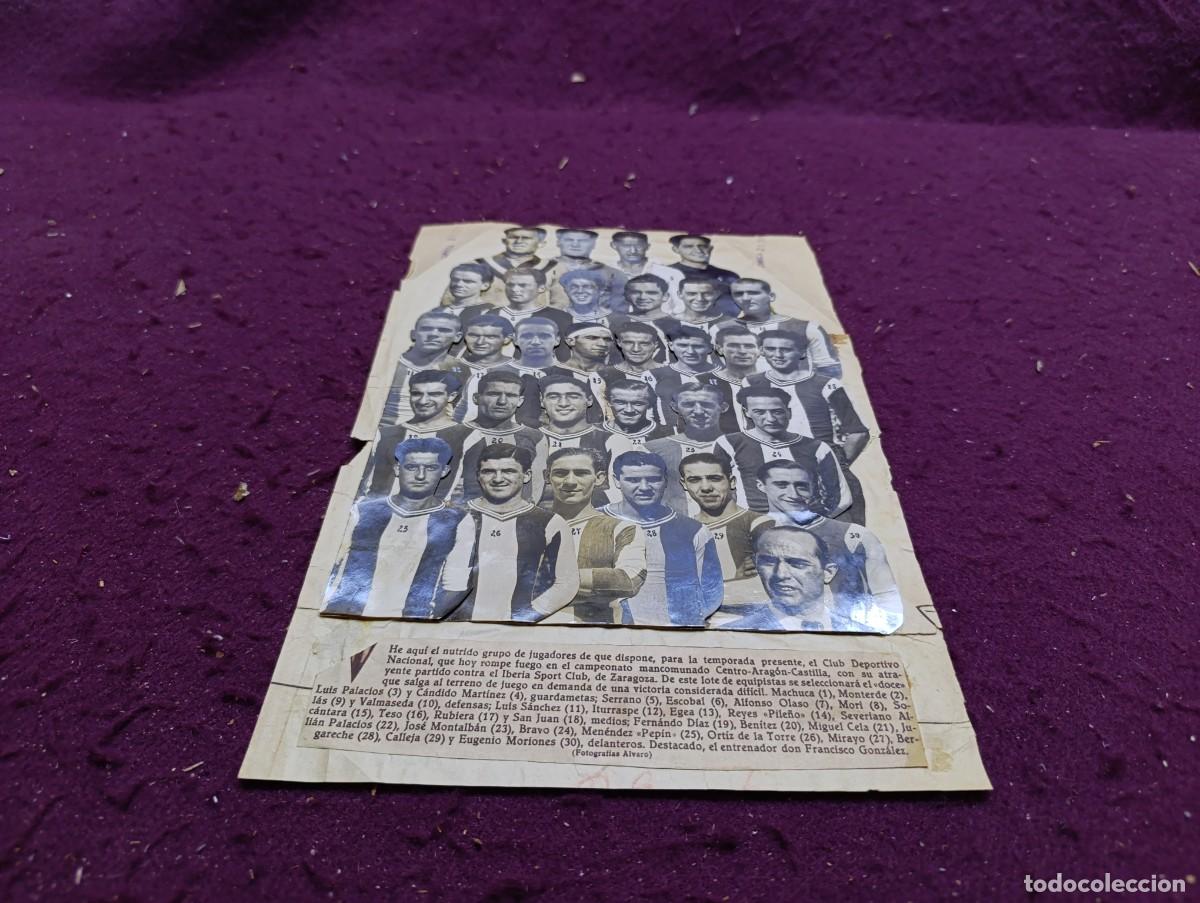 Sammelleidenschaft Sport: Extraordinaria pieza, 1931, Fotomontaje Prensa Original, C. D. Nacional de Madrid, Revista Cr&oacute;nica