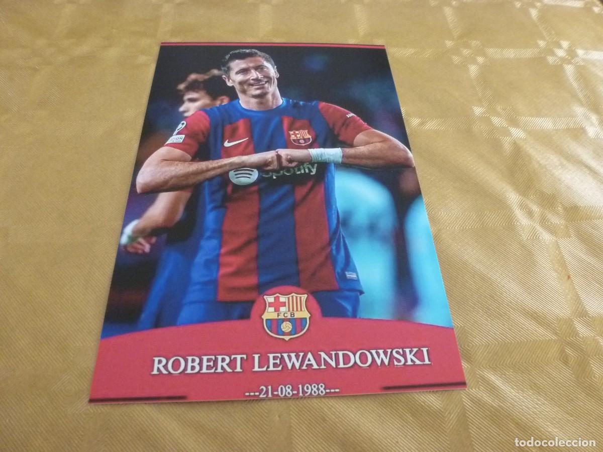 Coleccionismo deportivo: FOTO MATE (11 X 15) LEWANDOWSKI (BAR&Ccedil;A)