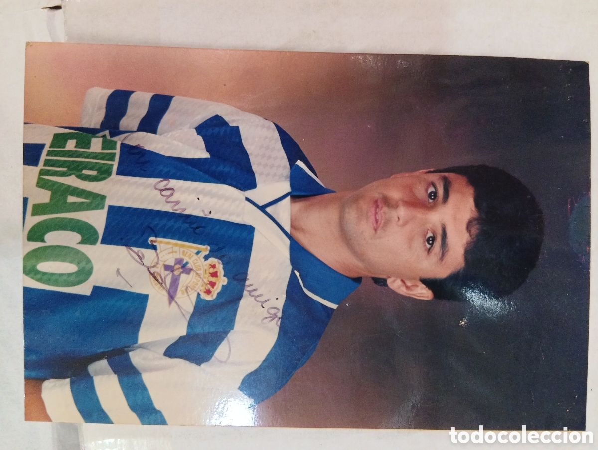 Coleccionismo deportivo: Fotografia de Bebeto, firmada por &eacute;l, Jugador del Deportivo de la Coru&ntilde;a