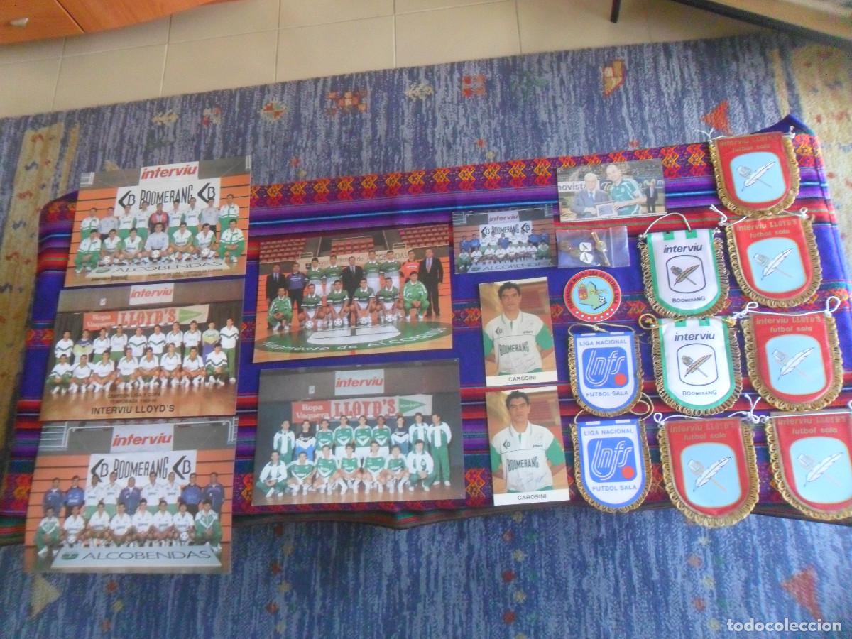 Coleccionismo deportivo: LOTE FEDERACI&Oacute;N MADRILE&Ntilde;A FUTBOL SALA INTERVI&Uacute; BOOMERANG FOTO AUT&Oacute;GRAFO CAROSINI BANDER&Iacute;N PEGATINA