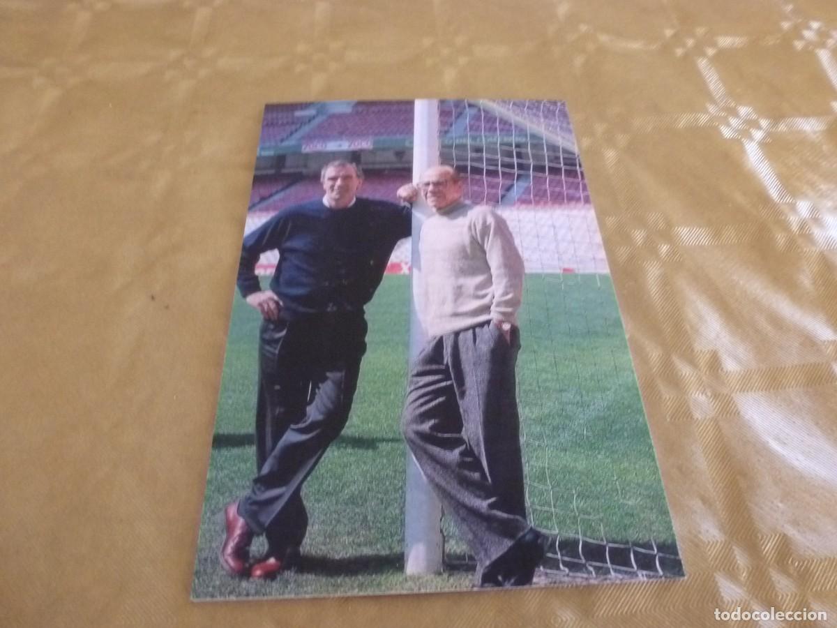 Collectionnisme sportif: FOTO MATE (11 X 15) JOSE ANGEL IRIBAR Y TELMO ZARRA