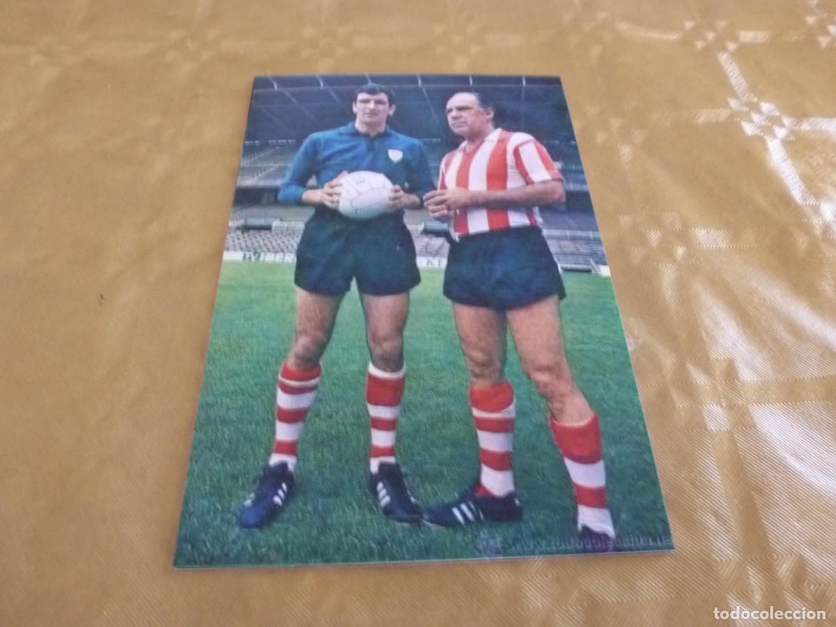 Collectionnisme sportif: FOTO MATE (11 X 15) JOSE ANGEL IRIBAR Y TELMO ZARRA