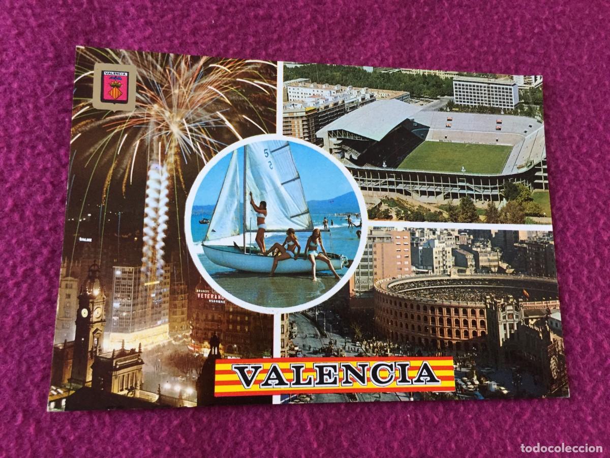 Coleccionismo deportivo: Valencia.Vista a&eacute;rea.postal con el estadio del Valencia CF -Fallas N&ordm; 1288.Ed. Casanovas.Circulada