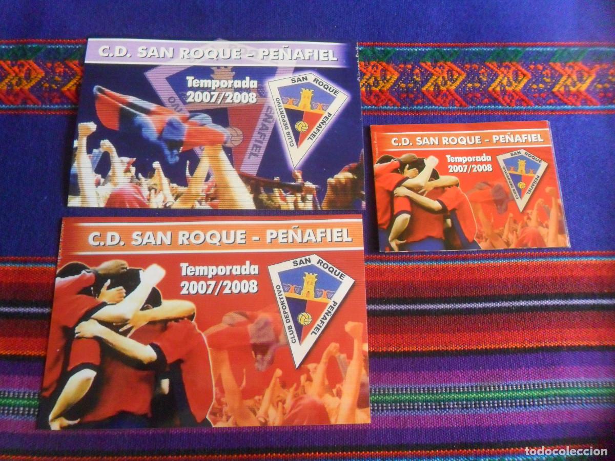 Coleccionismo deportivo: LOTE 2 FOTO Y CALENDARIO CD SAN ROQUE DE PE&Ntilde;AFIEL TEMPORADA 2007 2008 2&ordf; DIV PROVINCIAL VALLADOLID.