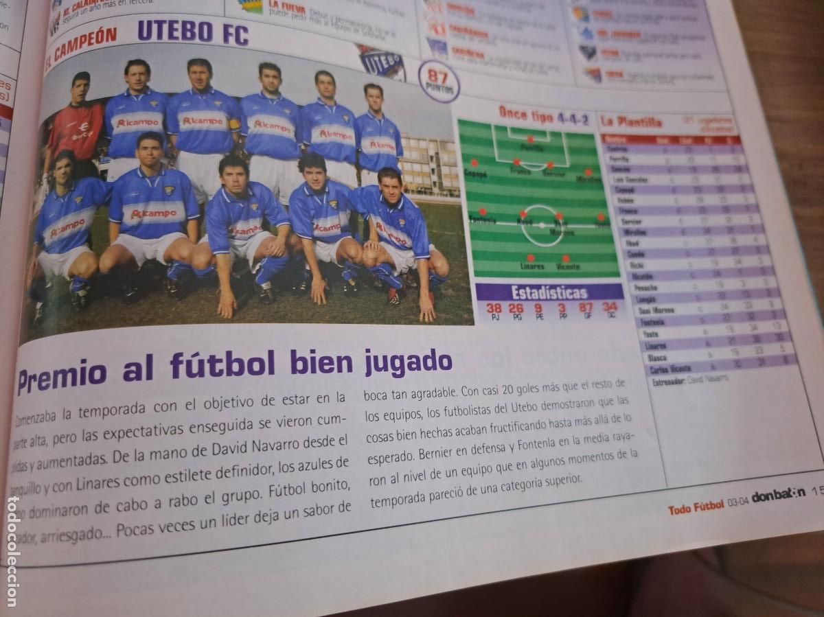 Coleccionismo deportivo: Foto recorte de Don Bal&oacute;n.2003-04. Utebo FC