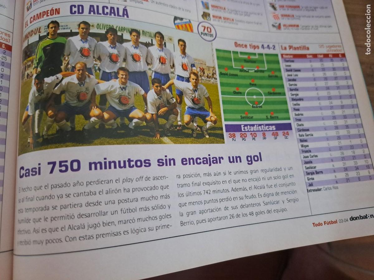 Coleccionismo deportivo: Foto recorte de Don Bal&oacute;n.2003-04. CD Alcal&aacute;