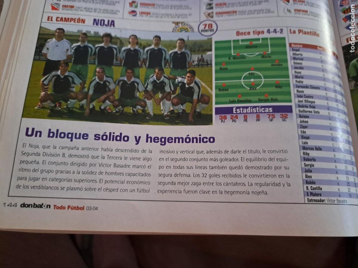 Coleccionismo deportivo: Foto recorte de Don Bal&oacute;n.2003-04. Noja