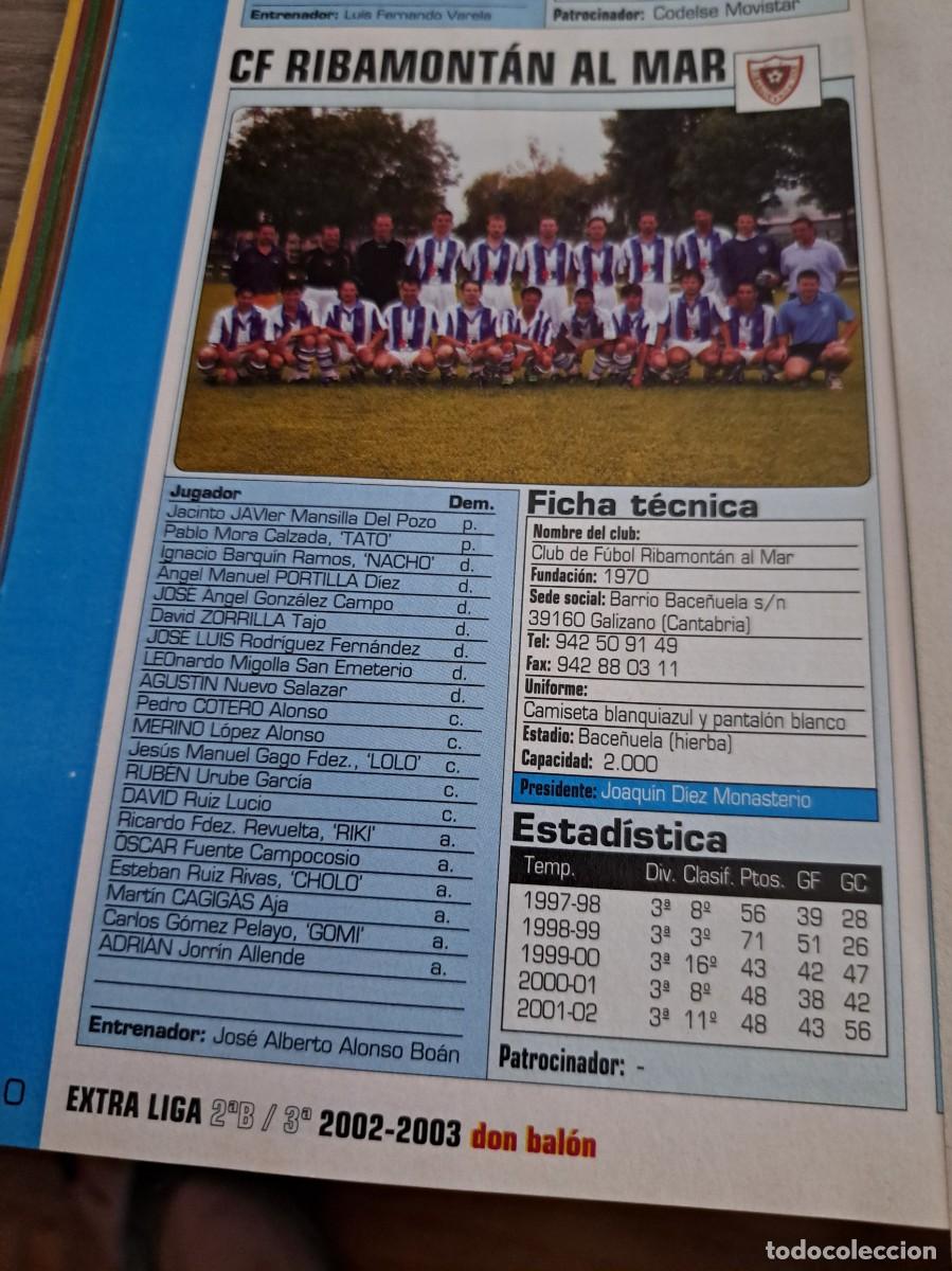 Coleccionismo deportivo: Foto plantilla y jugadores Don Bal&oacute;n 2002-03. CF Ribamontan al Mar