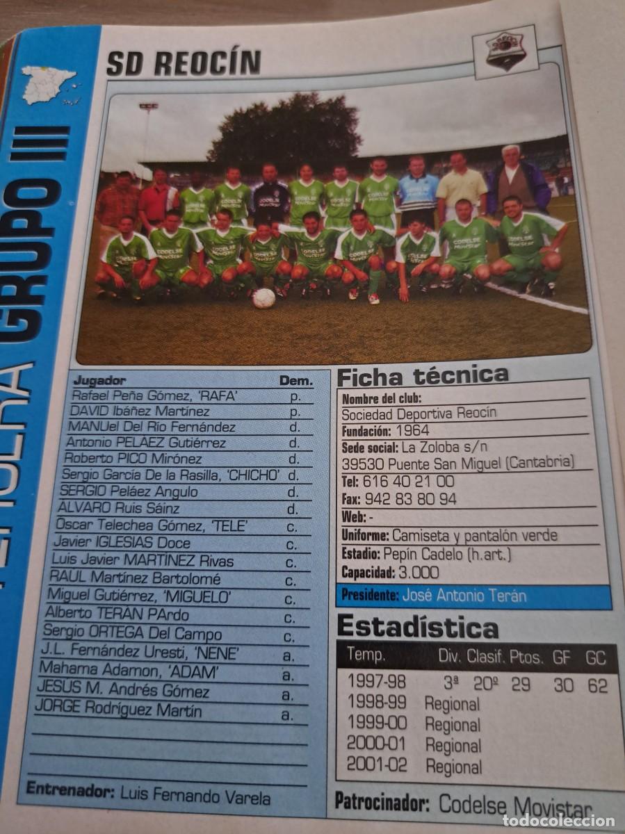 Coleccionismo deportivo: Foto plantilla y jugadores Don Bal&oacute;n 2002-03. SD Reoc&iacute;n