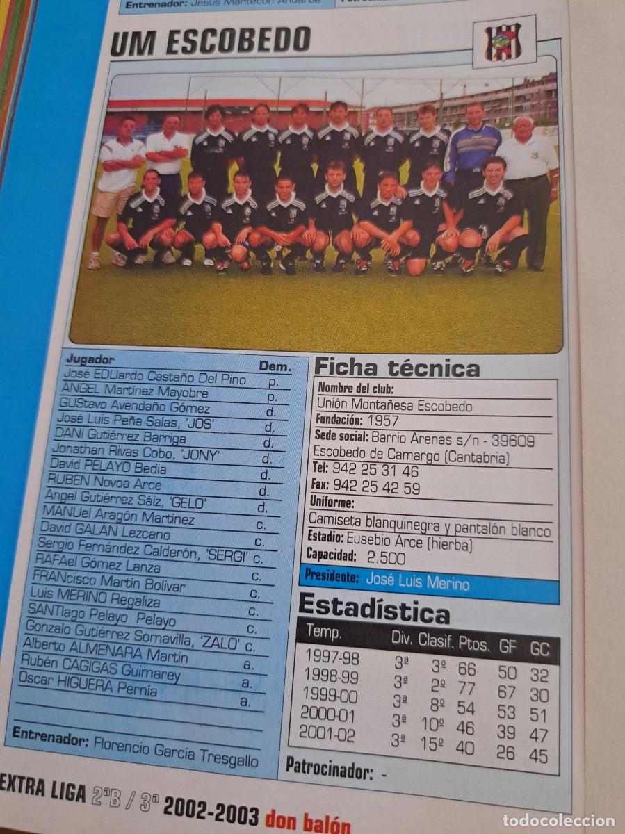 Coleccionismo deportivo: Foto plantilla y jugadores Don Bal&oacute;n 2002-03. UM Escobedo