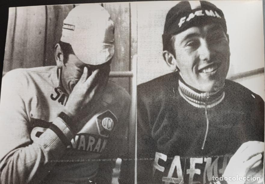 Sports collectibles: GIRO DE ITALIA 1967 CIMA DE LAVAREDO, FELICE GIMONDI Y EDDY MERCKX VENCEDOR DE LA ETAPA, TELEFOTO