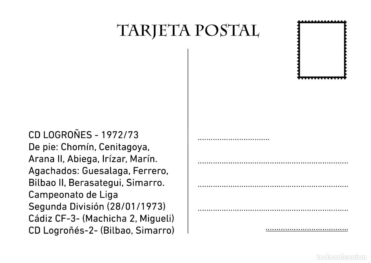 Coleccionismo deportivo: FOTO POSTAL CD LOGRO&Ntilde;&Eacute;S 1972/73 - Foto 2