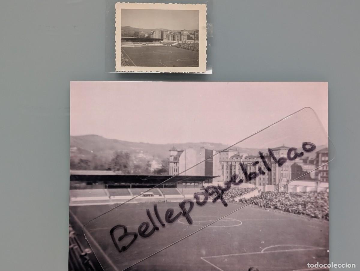 Collectionnisme sportif: FOTOGRAFIA COPIA ESTADIO SAN MAMES ATHLETIC CLUB BILBAO SACADA DE FOTOGRAFIA ORIGINAL PERFECTA 1953