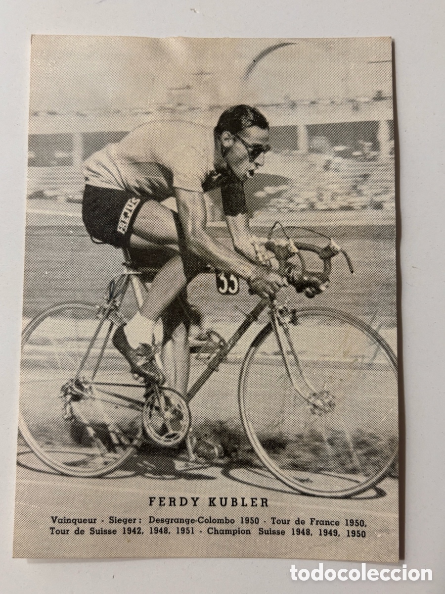Coleccionismo deportivo: Tarjeta del ciclista Ferdy kubler