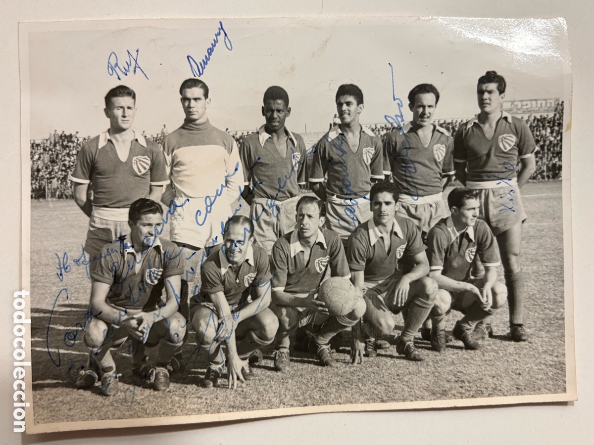 Coleccionismo deportivo: Foto original equipo de f&uacute;tbol Esporte Clube Cruzeiro porto alegre con aut&oacute;grafo de amaury Ruy Xisto