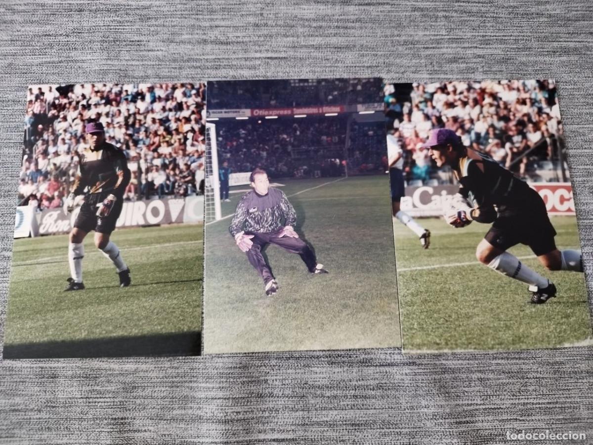 Coleccionismo deportivo: Lote 3 fotos originales Manolo L&oacute;pez &laquo;El Gato de Arucas&raquo; &ndash; Portero CD Tenerife &ndash; A&ntilde;os 90
