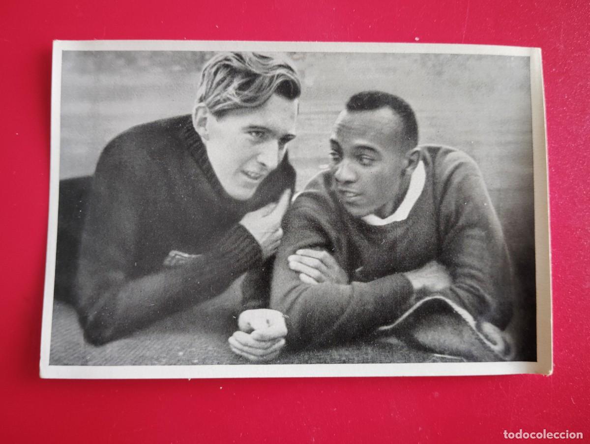 Coleccionismo deportivo: FOTOCROMO OLIMPIADA 1936. JESSE OWENS y LUZ LONG.1. 4 MEDALLAS DE ORO.ENVIO INCLUIDO .