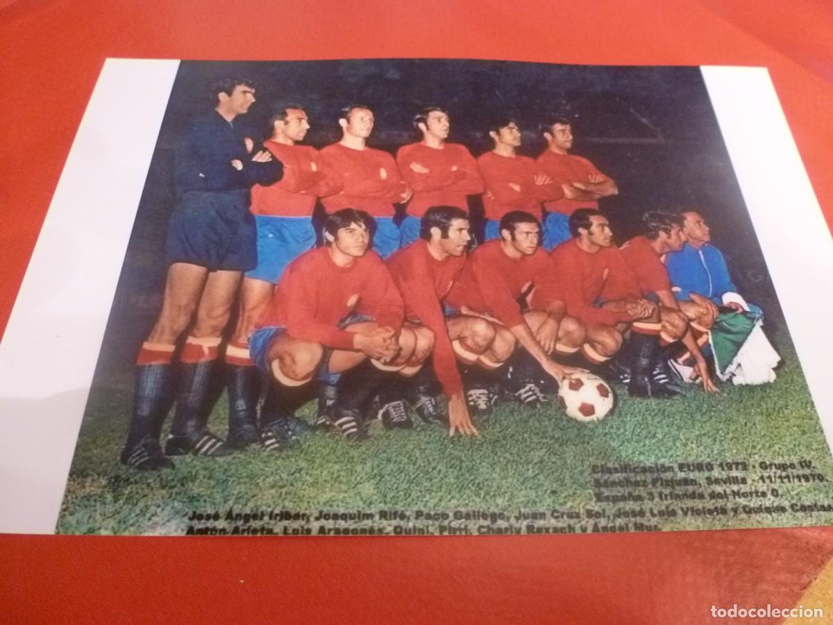Coleccionismo deportivo: FOTO MATE (11 X 15) SELECCION ESPA&Ntilde;OLA CON IRIBAR