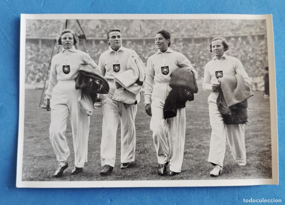 Coleccionismo deportivo: FOTOCROMO OLIMPIA 1936. CORREDORAS RELEVO FEMENINO..EL ENVIO ESTA INCLUIDO.
