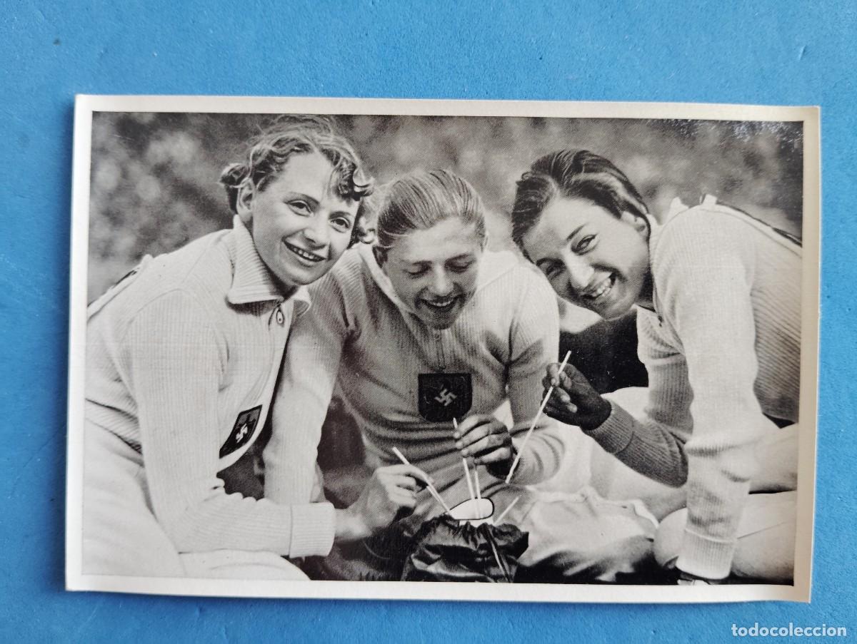 Coleccionismo deportivo: FOTOCROMO OLIMPIA 1936. LANZADORAS JABALINA..EL ENVIO ESTA INCLUIDO.