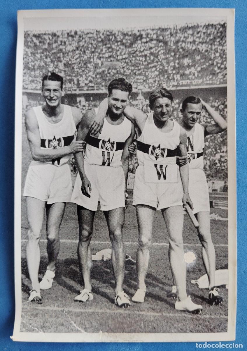 Coleccionismo deportivo: FOTOCROMO OLIMPIA 1936. EQUIPO ALEMAN RELEVOS..EL ENVIO ESTA INCLUIDO.