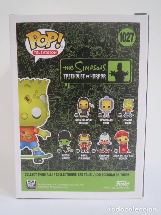 Funko Pop: FUNKO POP 1027 ZOMBIE BART LOS SIMPSONS TREEHOUSE NUEVO EN PROTECTOR UV OFICIAL - Foto 3