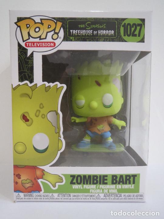 Funko Pop: FUNKO POP 1027 ZOMBIE BART LOS SIMPSONS TREEHOUSE NUEVO EN PROTECTOR UV OFICIAL - Foto 1