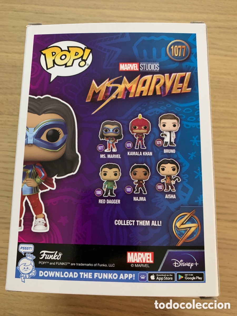 Funko Pop: Figura Ms. Marvel Bobble-Head Ms. Marvel Marvel Studios POP Funko 1077 - Foto 2