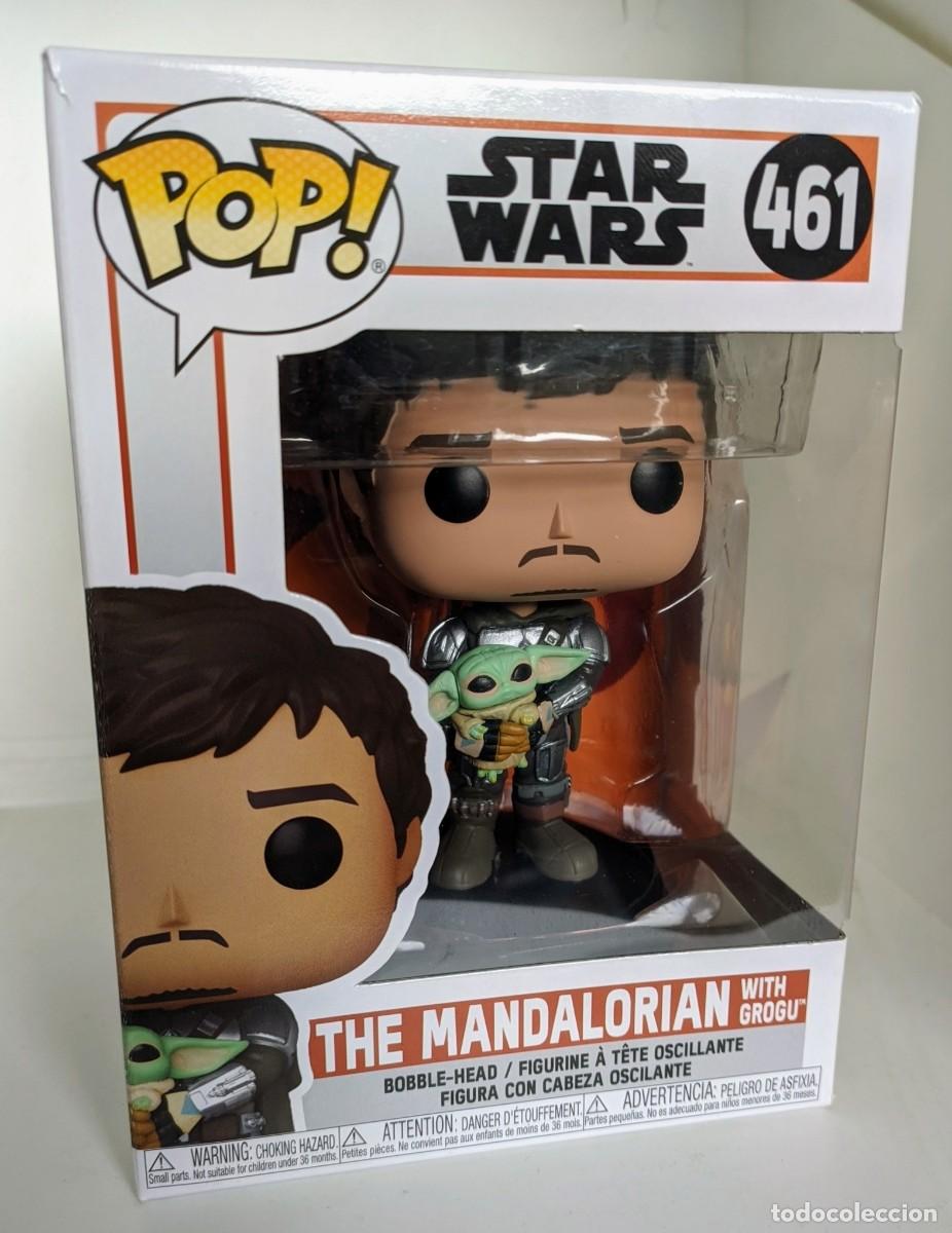 Funko Pop: Funko pop Mandalorian con Grogu en brazos REF 461 - Foto 1