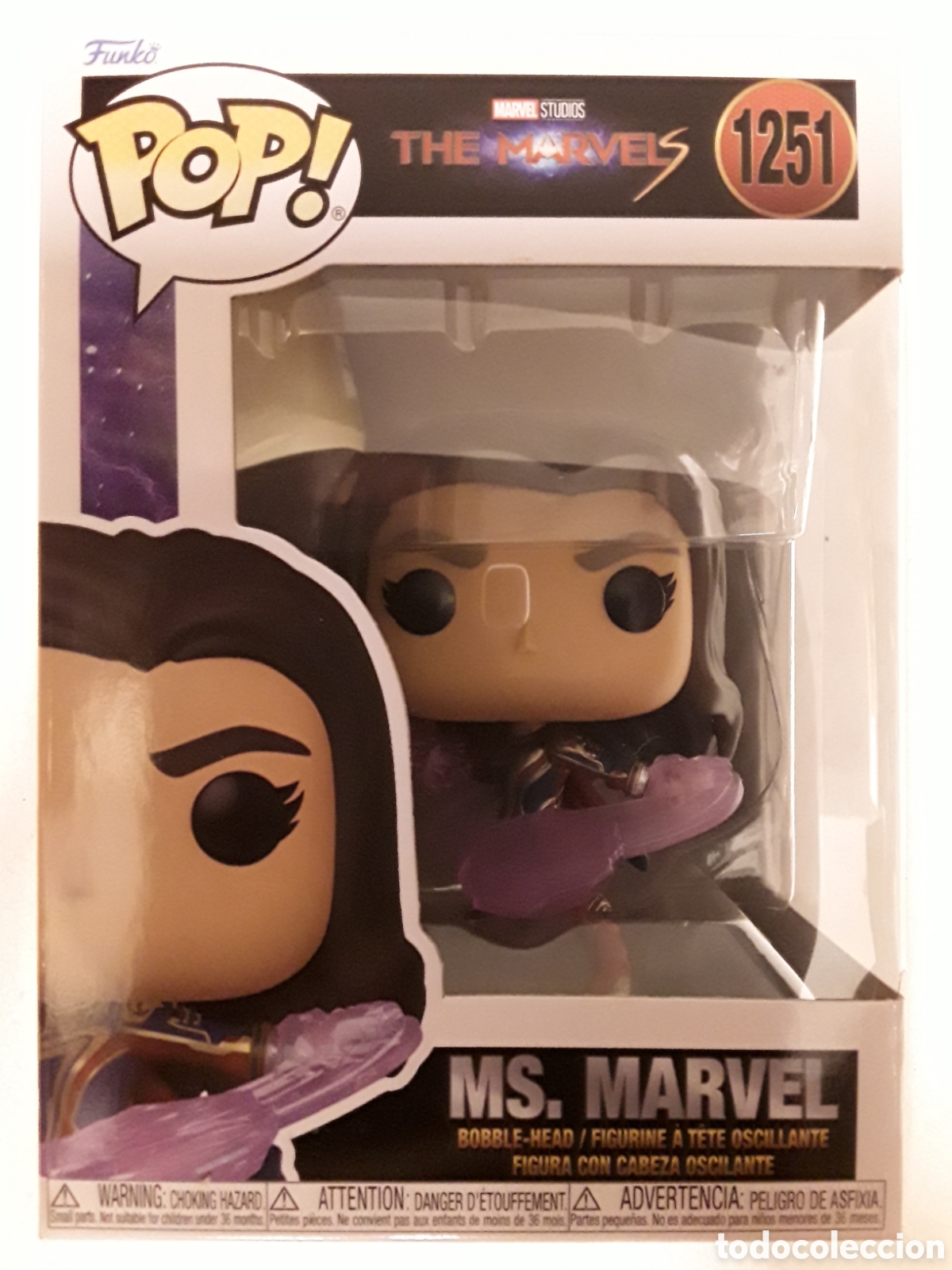 Funko Pop: Figura Ms. Marvel Bobble-Head The Marvels Marvel Studios POP Funko 1251 - Foto 1