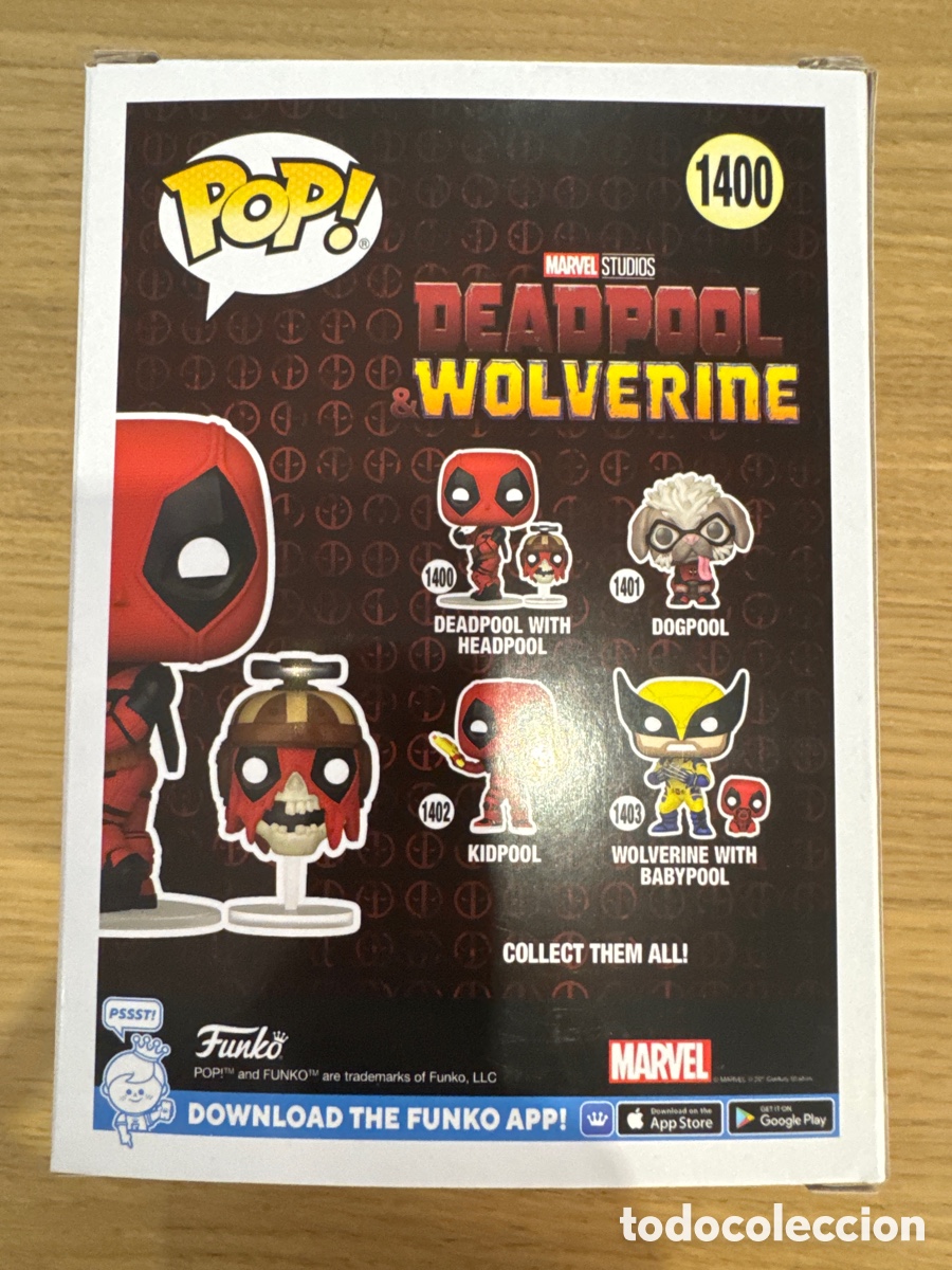 Funko Pop: Figura Deadpool Y Headpool BobbleHead Deadpool & Wolverine Marvel Studios POP Funko 1400 - Foto 2