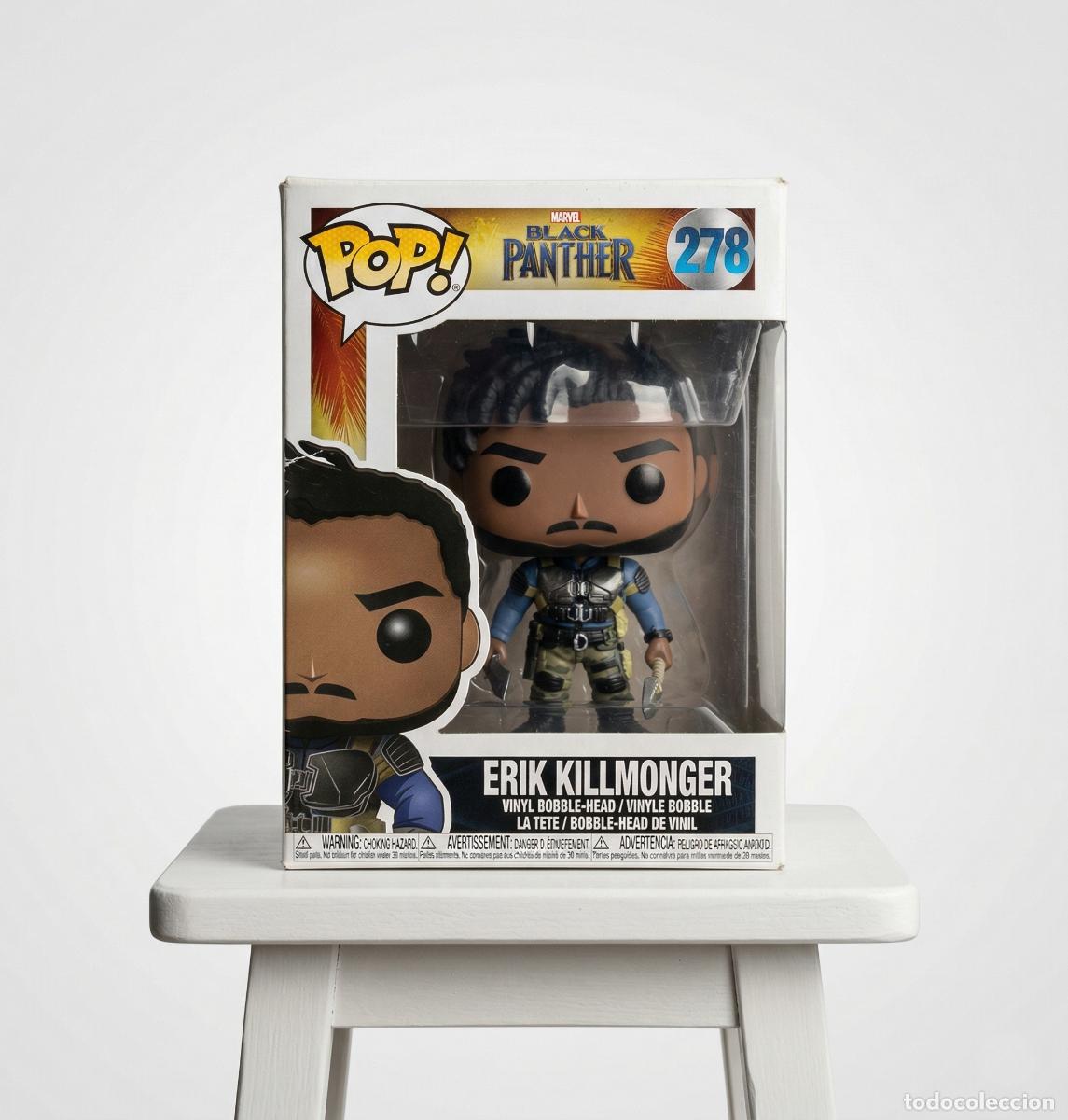 Funko Pop: Figura Funko Pop Erik Killmonger Marvel 2018 - Foto 1