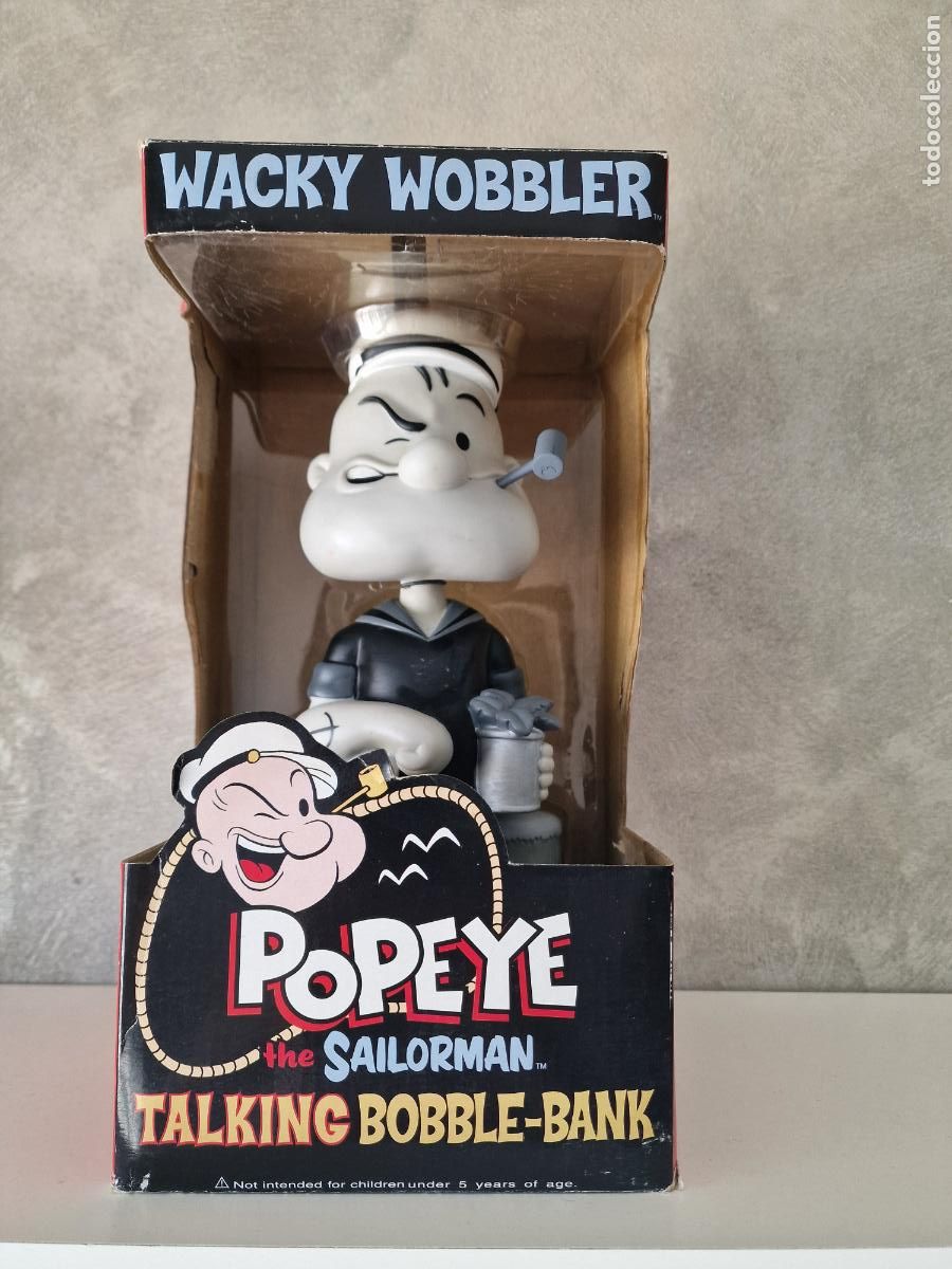 Funko Pop: FUNKO POPEYE WACKY WOBBLER TALKING BOBBLE BANK