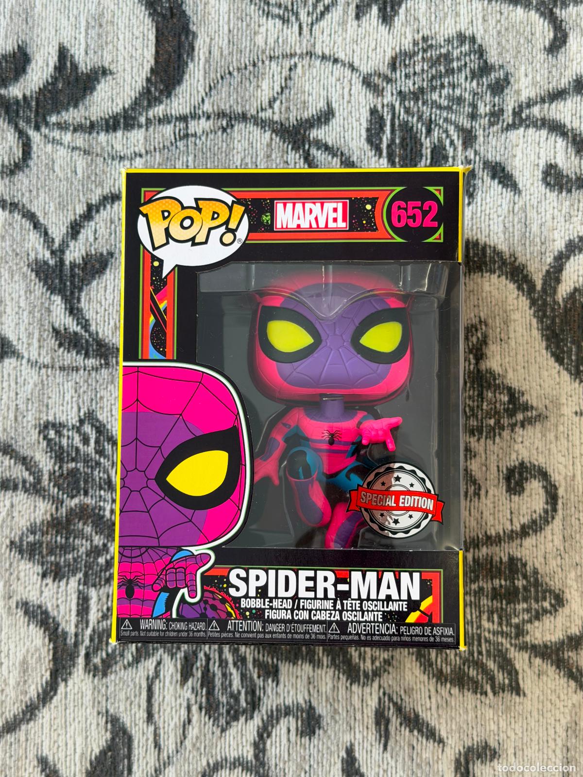 Funko Pop: FUNKO POP! BLACK LIGHT SPIDER-MAN 652 SPECIAL EDITION